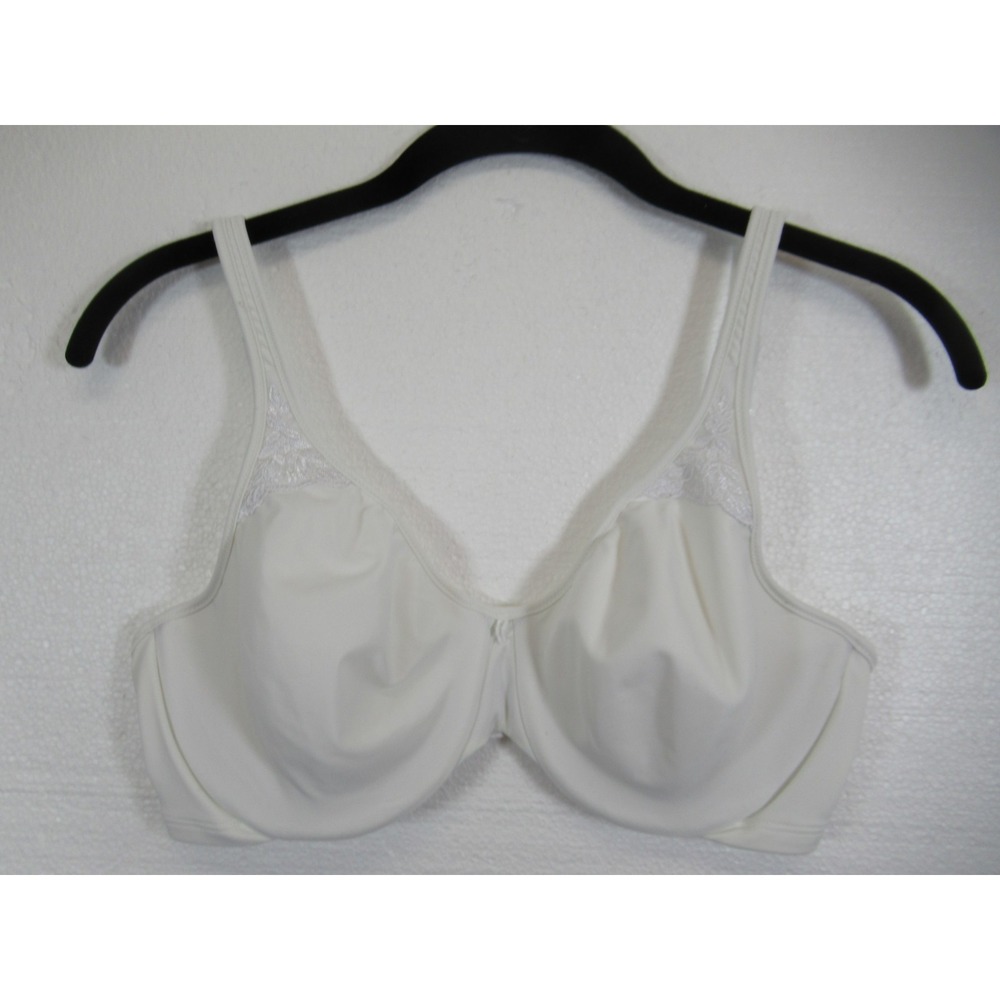 Bali Minimizer Bra 34D White Underwire 3385 Passion for Comfort 2-Ply